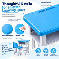 Ensemble de mobilier scolaire en gros : Bureau et chaise pour étudiant, hauteur fixe, pour salle de classe, ensemble table et chaise en plastique