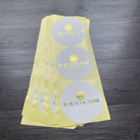 Autocollants personnalisés en feuille d'or imperméables - Autocollants personnalisés, étiquettes rondes avec logo pour l'emballage de la marque