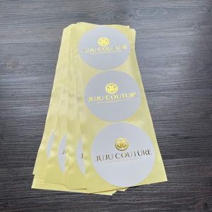 Autocollants personnalisés en feuille d'or imperméables - Autocollants personnalisés, étiquettes rondes avec logo pour l'emballage de la marque - Product Image 2