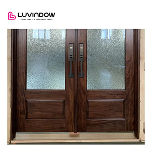 Fabricant de portes d'entrée en bois à bas <span class=keywords><strong>prix</strong></span> Portes d'entrée simples principales en bois de teck Conception de portes simples pour la maison - Product Image 4