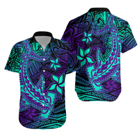 Tenues de couple polynésiennes personnalisées robe et chemise hawaïenne ensemble assorti tropical pour mariage à la plage et fête Luau porter bas quantité minimale de commande