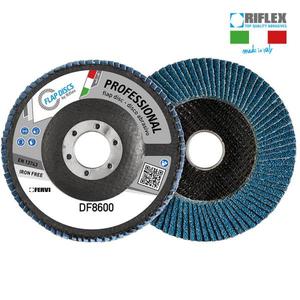 Disco de Láminas Riflex Profesional de 115 mm, Grano Grueso, Disco Abrasivo DF8600 Sin Hierro, Hecho en Italia - Product Image 1