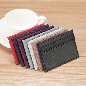 Bon marché, portefeuille mince en cuir PU Saffiano pour femmes avec blocage RFID, logo <span class=keywords><strong>personnalisé</strong></span> pour <span class=keywords><strong>passeport</strong></span> et porte-cartes - Product Image 3