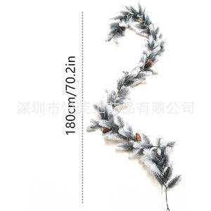 กิ่งสนประดับคริสต์มาส Yue Rong ยาว 1.8 เมตร สีขาวพ่นสีเขียว สำหรับตกแต่งวันหยุด - Product Image 5