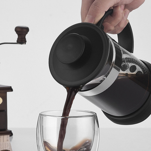 Cafetera y Tetera Francesa de Vidrio de Borosilicato y Acero Inoxidable, Gran Capacidad con Tapa, Vidrio Transparente Fácil de Limpiar - Product Image 2