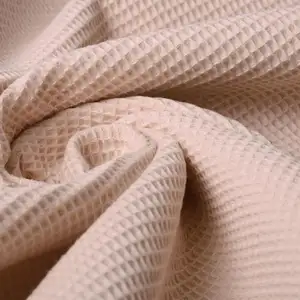 Personalizado algodão waffle tecido malha waffle tecido poliéster waffle tecido para cobertor