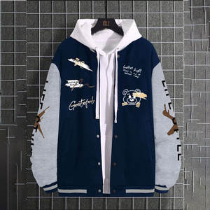 <b>Men's</b> Sporty Canvas Bomber <b>Jacket</b> Spring Autumn Fashion American High Street Plankton Handsome Young Loose <b>Casual</b> - Product Image 3