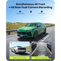 Cámara para Auto de Alta Gama con Pantalla IPS de 10.26 Pulgadas, 60FPS, 1600x600, Car Play, Grabación Dual HD Trasera, Función de Espejo y Asistencia de Reversa RGB
