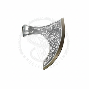 Tête de hache pour faire des haches de camping barbus à la main Damas Viking Hachette Têtes de hache en acier à haute teneur en carbone - Product Image 1