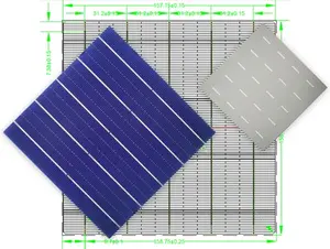 เซลล์พลังงานแสงอาทิตย์โมโนเพอร์ค22.5% 22.6% 22.7% 22.8% เกรดประสิทธิภาพสูงขนาด166มม.