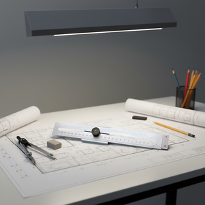 Drawing Set Squares Rules And Levels Metal 25 Cm Precision <b>Measuring</b> <b>Tool</b> For Drafting And Engineering - Product Image 3