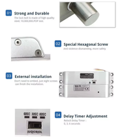 Serrure électrique intelligente en alliage d'aluminium 800 kg 12V/24V CC avec temporisation, retour de signal, système de contrôle d'accès pour porte et portail
