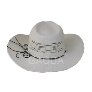 K Fashionable Exported American China Factory Classic Western Cowboy Hat Paper Straw Machine Woven Hat