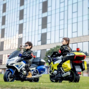 Grande Moto <span class=keywords><strong>de</strong></span> <span class=keywords><strong>Police</strong></span> Électrique pour Enfants <span class=keywords><strong>de</strong></span> 2 à 8 Ans, Tricycle Sport Éducatif avec Batterie 6V et Lumières EVA pour Utilisation en Extérieur - Product Image 3