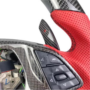 Volant sport personnalisé en cuir et fibre de carbone avec palettes de changement de vitesse pour Chevrolet Camaro ZR1 <span class=keywords><strong>Corvette</strong></span> C7 - Product Image 4