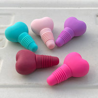Bouchon de vin en silicone Bouchon de boisson décoratif pour bière Bouchon de bouteille de vin pour hôtesse de vin Bouchon de bouteille d'huile Bouchon de verseur Couvercle de bouteille