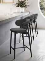 Ensemble de chaises de bar de luxe très vendues, personnalisées pour la maison, le restaurant, la cuisine, cadre en bois massif moderne pour l'extérieur, l'école