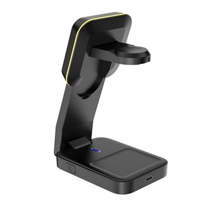 <b>Wireless</b> <b>Charging</b> <b>Stand</b> 15W Qi Fast Charge For Smart Watch Phone Holder With Magnetic Mount And Foldable Design - Product Image 2
