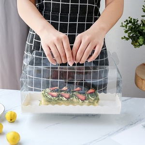 Wholesale Plastic Swiss Roll Cake Box Food Grade Portable Cake <b>Boxes</b> Bulk - Product Image 1