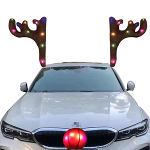 ของตกแต่งรถยนต์รูปเขากวางเรนเดียร์เรืองแสง LED สำหรับคริสต์มาสแบบใหม่ - Product Image 1