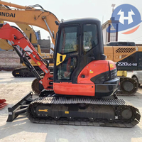 Excavadora de cadenas usada de 6 toneladas Kubota KX161, miniexcavadora japonesa original para trabajos de construcción