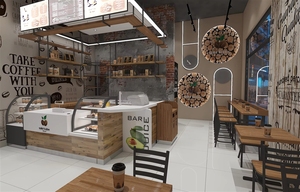 Aménagement intérieur personnalisé de haute qualité pour café moderne, conception de comptoir de kiosque de restauration rapide pour centre commercial et hôtel - Product Image 5