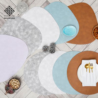 Nouveau Set de Table Personnalisé en Vinyle Cuir Imperméable et Résistant à l'Eau pour Hôtels, Restaurants et Services Traiteur, Idéal pour Mariages