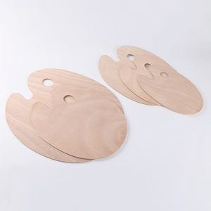 Paleta de pintura de <span class=keywords><strong>madera</strong></span>, bandeja de pintura para acrílicos, paleta para pintar con soporte para el pulgar, para artistas - Product Image 2