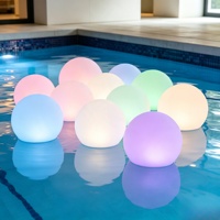 Lámpara Esférica LED RGB de 20 cm, IP65 Resistente al Agua, Flotante, con Control Remoto, Recargable, Regulable, Decoración Moderna para Piscina y Jardín