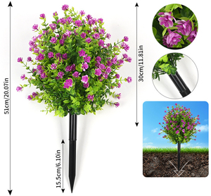 Buissons artificiels, fleurs artificielles, boules de violets artificielles, arbres topiaires, faux arbustes artificiels pour la décoration de la véranda et du jardin - Product Image 2