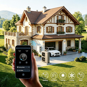 Pompe à chaleur air-eau R290 avec compresseur EVI, classe énergétique A+++, haute efficacité, chauffage, refroidissement, chauffe-eau pour la maison - Product Image 4