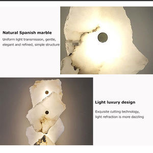 Lámpara de pared creativa moderna de mármol de alto grado para sala de estar Villa Hotel - Product Image 6