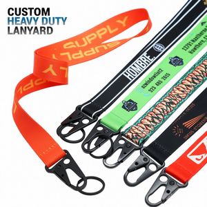 Wholesale Promotional <b>Lanyards</b> <b>Polyester</b> Neck Strap Keychain <b>Lanyard</b> Custom Logo Heat Transfer <b>Lanyards</b> with Eagle Hook - Product Image 1