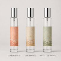 Flacons de parfum vides personnalisés 35 ml avec boîte de présentation rose, flacon en verre à capuchon doré, vente en gros, logo personnalisé