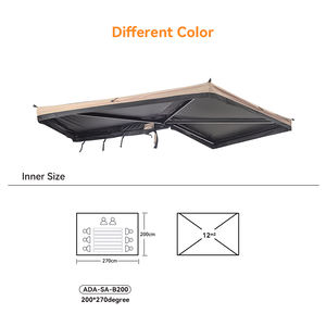 ADA OVERLAND Conception OEM Auvent de <span class=keywords><strong>toit</strong></span> de voiture 270° autoportant, grand espace, tissu imperméable de qualité supérieure, pour extérieur, avec coque en EVA - Product Image 5