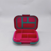 Boîte à lunch thermique personnalisée 2023 étanche 4 compartiments en plastique Tritan écologique sans BPA pour écoliers bento pour enfants