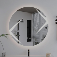 Miroir mural de salle de bain moderne rectangle anti-buée miroir lumineux LED haute définition avec interrupteur tactile
