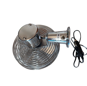 พัดลมรถยนต์โลหะโครเมียมขนาด 6 นิ้ว DC12V 24V แบบหนัก 2 ระดับความเร็ว สำหรับรถยนต์ รถบรรทุก รถยก ระบายความร้อน - Product Image 4