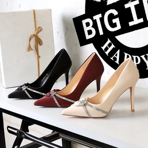 Zapatos de Tacón Alto de Cuero para Mujer, Zapatos de Punta Puntiaguda, Stilettos, <span class=keywords><strong>Calzado</strong></span> de Vestir para Oficina y Trabajo - Product Image 1