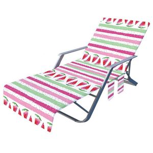 Housse de chaise longue de piscine en microfibre éponge personnalisée avec logo pour hôtel, chaise longue de plage, serviette de chaise longue - Product Image 6