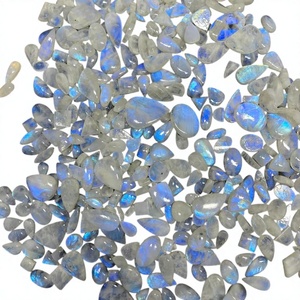 Vente en gros FAIJAN GEMS Pierre de lune arc-en-ciel naturelle, cabochons de formes variées, pierres précieuses en vrac pour la fabrication de bijoux, certifiées par une tierce partie - Product Image 1