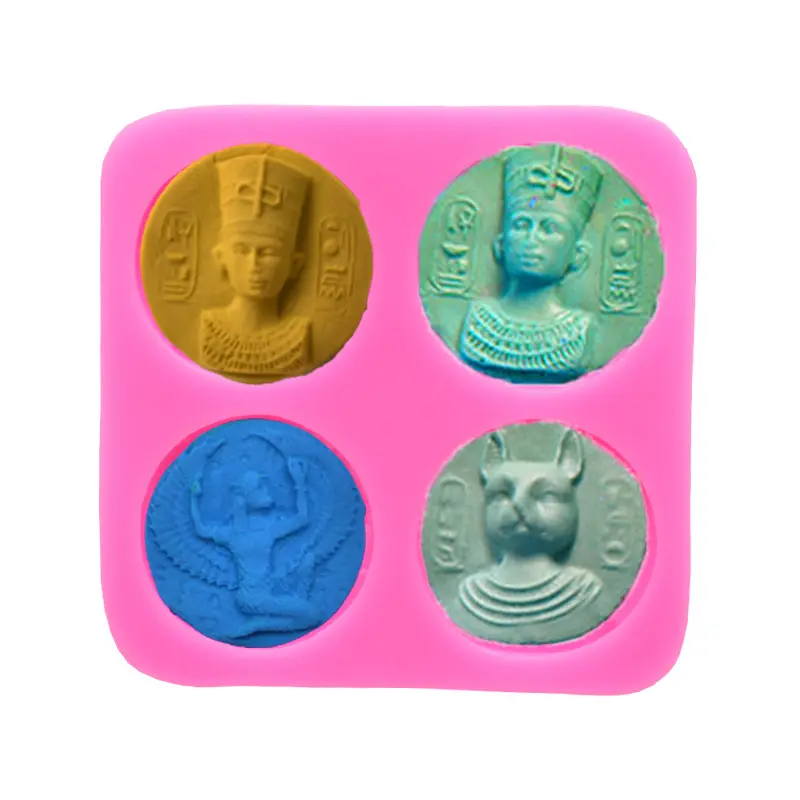 DMO Антикварные Монеты из египта силиконовая форма для Фараона, форма для мамы, сфинкса, конфет, форма для украшения торта, шоколадных конфет