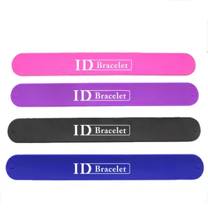 Factory direct sale custom silicone rubber wristband/wholesale silicone ID bracelet oem wrist band