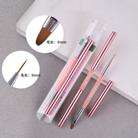 Nouveau produit Nail Art Pinceaux Liner Set Double End French Pen Kit Stickers Brush Set Two Way Nail Brushes Set
