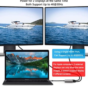 Concentrador de red 4 en <span class=keywords><strong>1</strong></span> Tipo c multifuncional, <span class=keywords><strong>hub</strong></span> DE TYPE-C a dual HDTV USB3.0 tipo c 4 en <span class=keywords><strong>1</strong></span> para macbook / samsung/ huawei/teléfonos de <span class=keywords><strong>google</strong></span> - Product Image 4