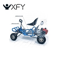 Go Kart de Gasolina Personalizado XFY de 63cc-208cc con Chasis de Alta Resistencia y Asiento Cómodo para Alquiler en Playas, Parques y Recorridos Costeros