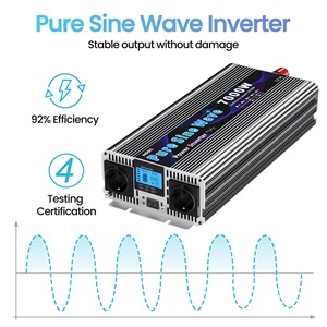 HOULI Convertidor de Corriente de 24v a 220v, 7000 Vatios, Onda Sinusoidal Pura para Automóvil, 12V a CA 220V, 7000w, HPFSC0035U, Mini Inversores - Product Image 2