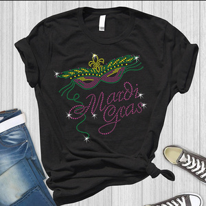 Applicazioni Termoadesive Personalizzate con Cristalli Luccicanti per Mardi Gras, Disegni con Strass da Stirare, <span class=keywords><strong>Motivi</strong></span> e Applicazioni all'Ingrosso per Abbigliamento - Product Image 6