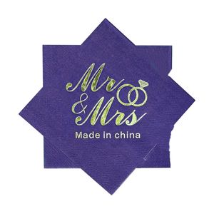 カスタム使い捨てゴールドカクテルパーティー<span class=keywords><strong>2</strong></span>プライペーパーナプキンバッグスタイルロゴ印刷バージンウッドパルプ結婚式特別な機会用 - Product Image 1