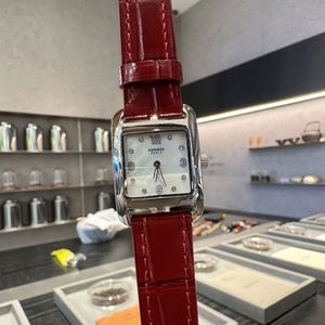 Relojes de Cuarzo Deportivos de Lujo con Correa de Cuero y Esfera Rectangular Clásica Vintage de la Marca H, para Hombre y Mujer, Estilo Ejecutivo, para Parejas - Product Image 5